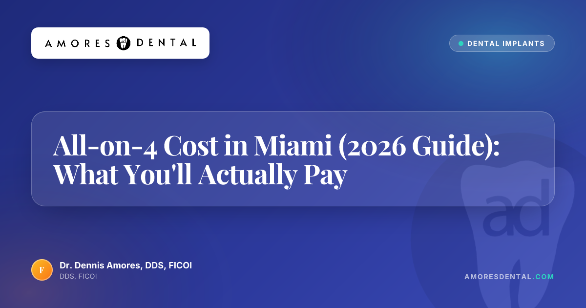 All-on-4 Cost in Miami (2026 Guide): What You'll Actually Pay